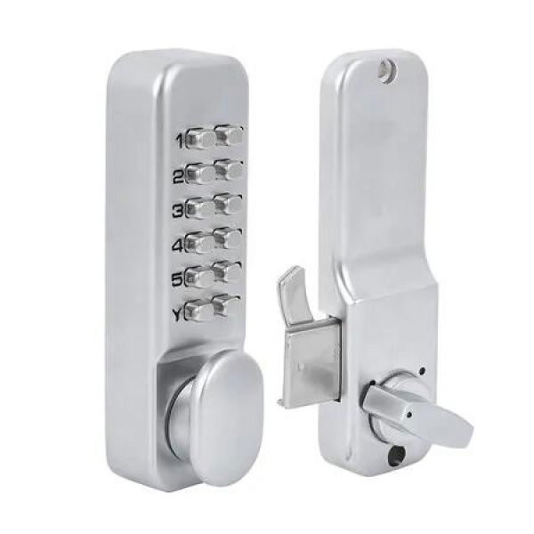 Keyless Sliding Door Lock, Keyless Entry Door Lock, Zinc Alloy Keypad 1 to11 Digits Mechanical Lock Keypad Deadbolt Door Lock for Front Outdoor Gate Office