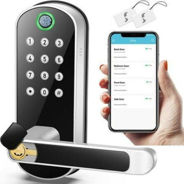 Keyless Smart Fingerprint Biometric Door Lock with Keypad Digital Lock for Enhanced Security