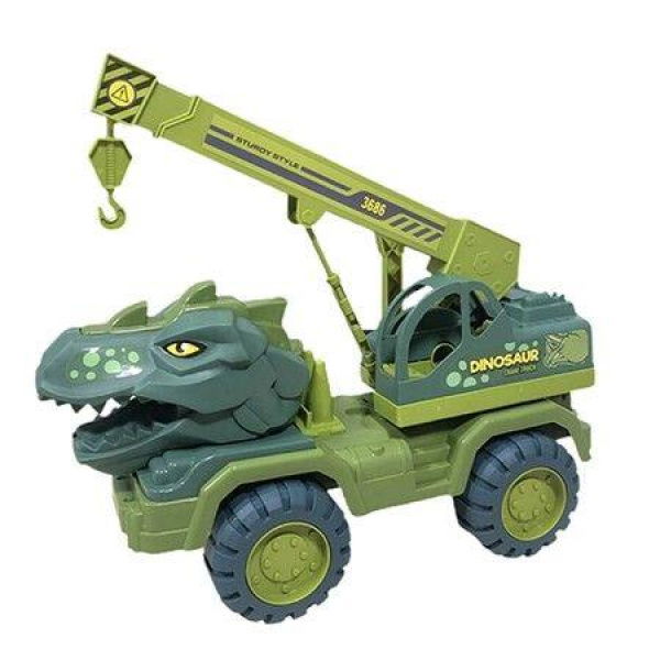 Kid Toys Dinosaur Shaped Engineering Vehicles Cranes Excavators Transporters Dump Trucks( 1 Pack T-rex Crane)