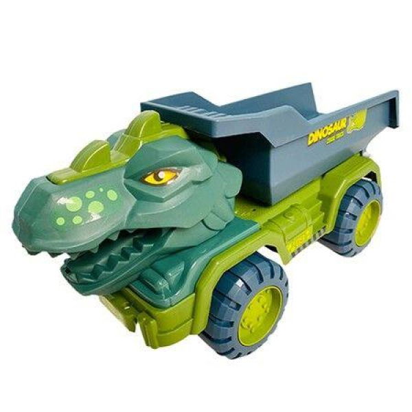 Kid Toys Dinosaur Shaped Engineering Vehicles Cranes Excavators Transporters Dump Trucks( 1 Pack T-rex Dump Truck)