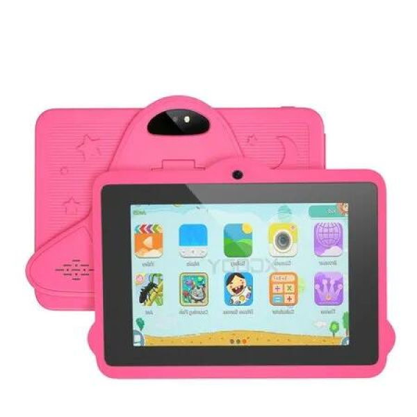 Kids 7-inch Tablet with 64GB ROM,3GB RAM,Bluetooth,Camera,Parental Control,Pre-Installed APPs,Games,Learning Educational Toddler Tablet(Pink)