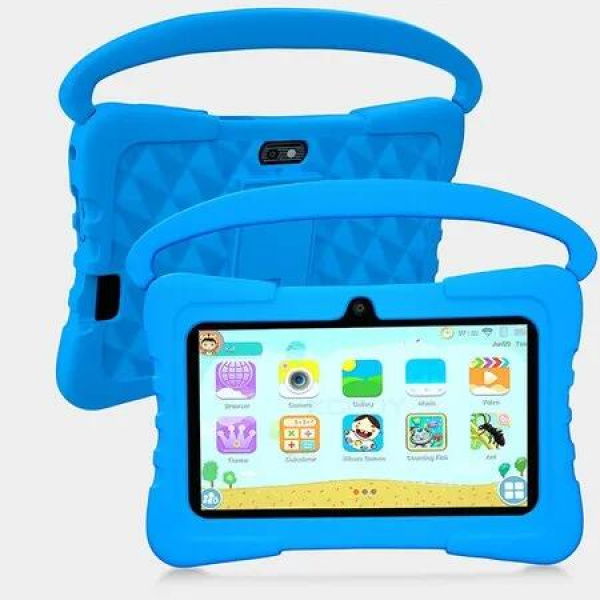 Kids Android 10 Tablet 2BG RAM 32BG ROM 7 Inch IPs Screen with Dual Camera, Parental Control Mode, Filtering App-Blue