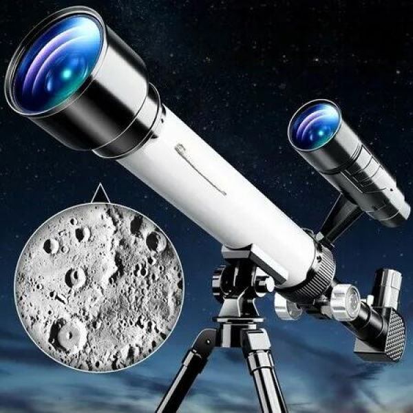 Kids Astronomical Telescope 60mm Aperture 500mm AZ Mount Fully Multi-Coated Optics Astronomical refracting Portable Telescopes, with Tripod Phone Adapter