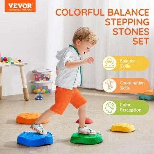 Kids Balance Stepping Stones Sensory Obstacle Course 5 PCS Outdoor Indoor