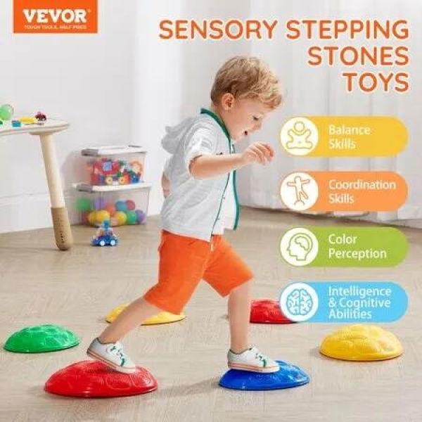 Kids Balance Stepping Stones Sensory Obstacle Course 6 PCS Outdoor Indoor