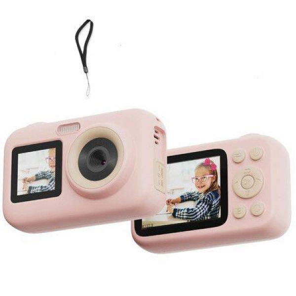 Kids Camera Dual Screen 1080P 44MP HD Digital Video Camera for Boys Girls Ages 3-10(Pink)