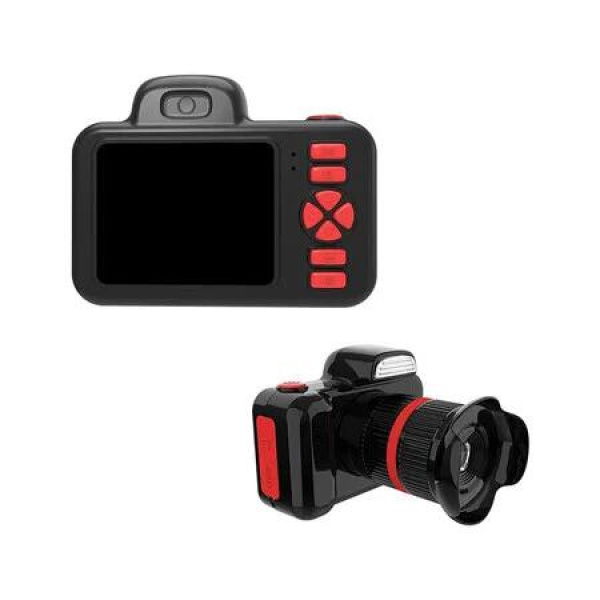 Kids Camera for Age 3 Up, 2 Inch Display 28MP Camcorder with Flash for Vlog with Flash, 360 Degree Rotatable Lens, Black