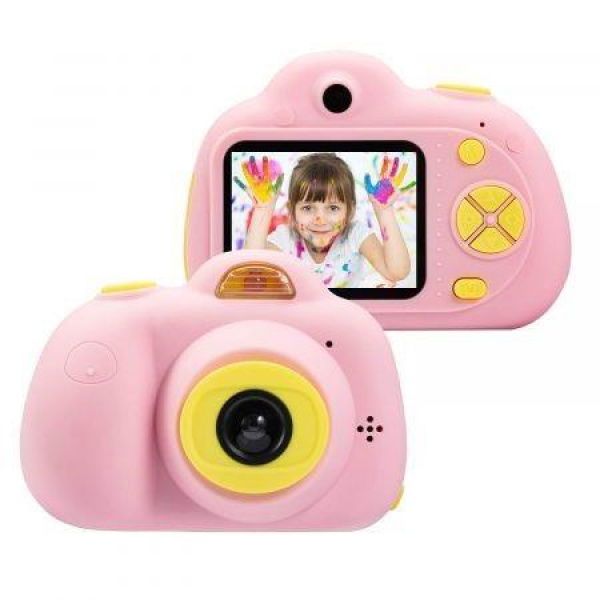 Kids Camera Gifts For 4-8 Year Old Girls Shockproof Cameras Great Gift Mini Child Camcorderr For Little Girl With Soft Silicone Shell For Outdoor PlayPink