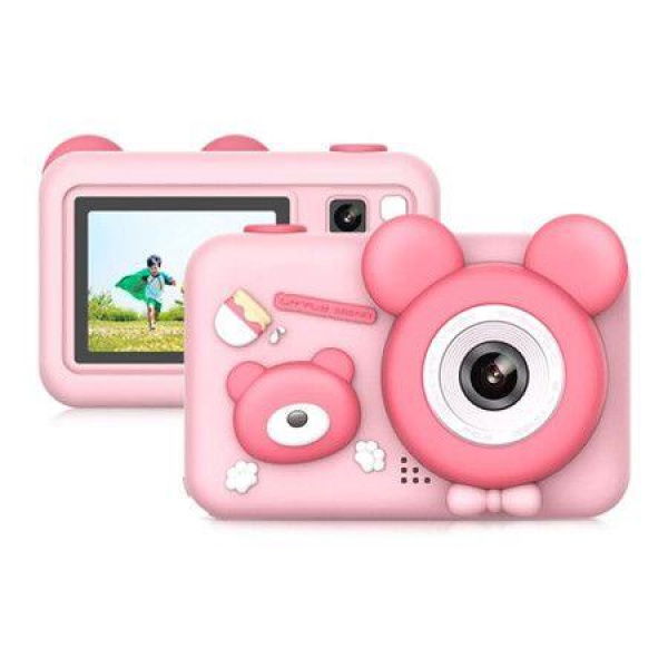 Kids Camera, Hand Held Childrens Camera with 32g Memory Card for Birthday, Christmas, Holidays Present Pink
