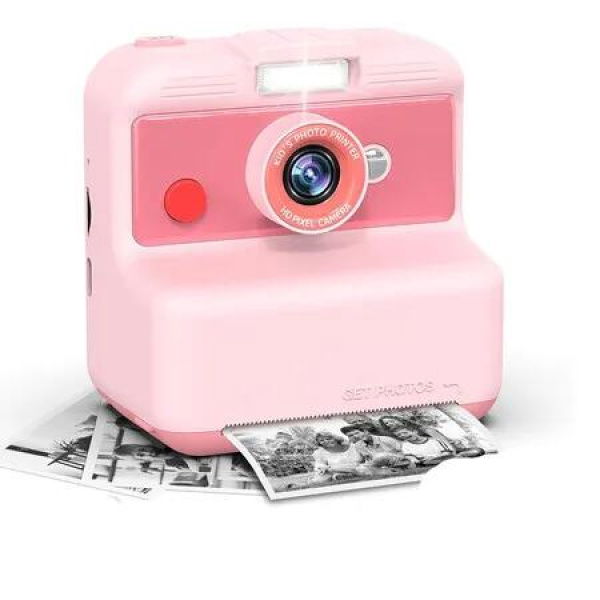 Kids Camera Instant Print, 48MP/2.5K UHD Kids Instant Print Camera, 3.0 inch Screen with Print Paper and 32G Card, Toddler Toy for Age 3 to 14, Pink
