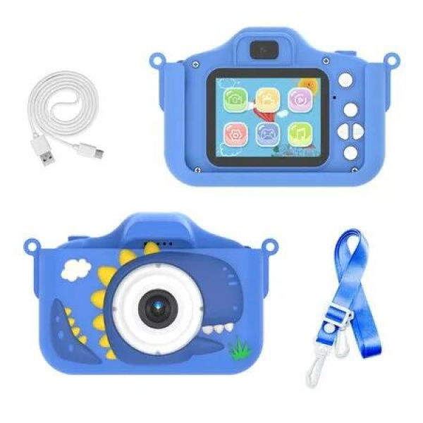 Kids Camera Toys, 48MP Dual Lens 1080P Camera for Kids with 32GB SD Card, Digital Video Camcorder Selfie Camera Christmas Birthday Gifts Blue
