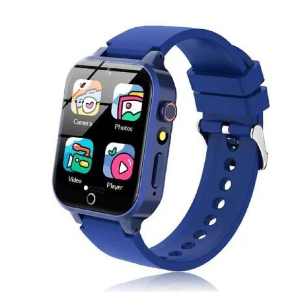 Kids Digital Smart Watch 26 Puzzle Games Touch Screen HD Camera Alarm Clock Birthday Gift Age 3+ Boys Girls Toys Blue