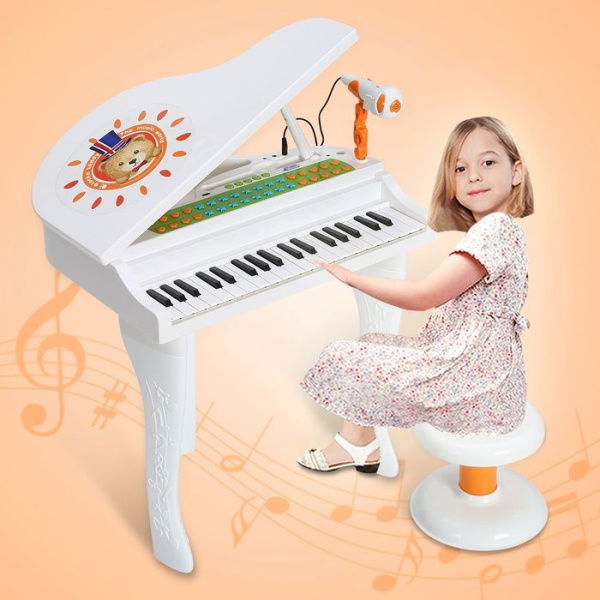 Kids Electronic Organ 37-Key Toy Keyboard Piano Musical Instrument With Microphone