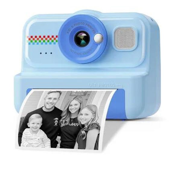 Kids Instant Print Camera, 1080P HD Kids Camera Instant Print with 3 Rolls Print Paper and 32GB Card for Boys and Girls Age 3 to 14, Blue
