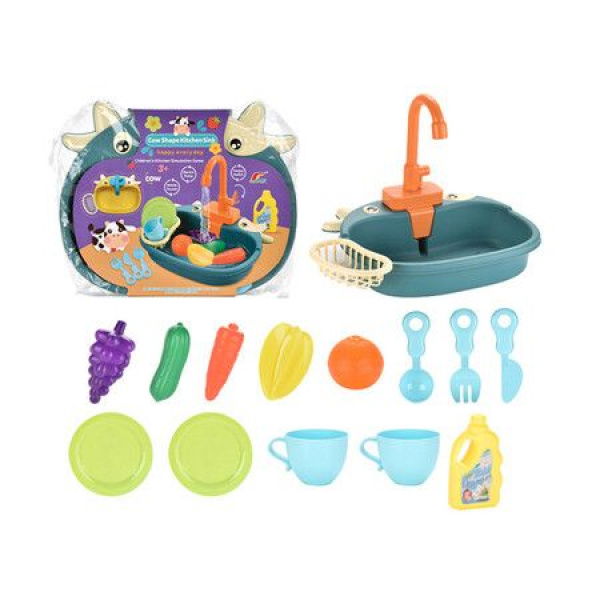 Kids Kitchen Toys Simulation Mini Electric Dishwasher Pretend Play Educational Toys Role Playing Girls Toys.