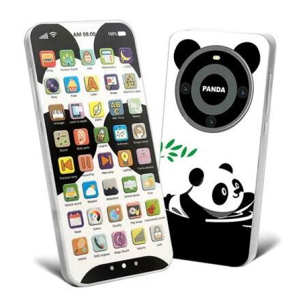 Kids Phone with 10,000+ Educational Content, Rechargeable Toddler Learning Phone with Music and Sounds for Boys and Girls Ages 3 to 5, Black