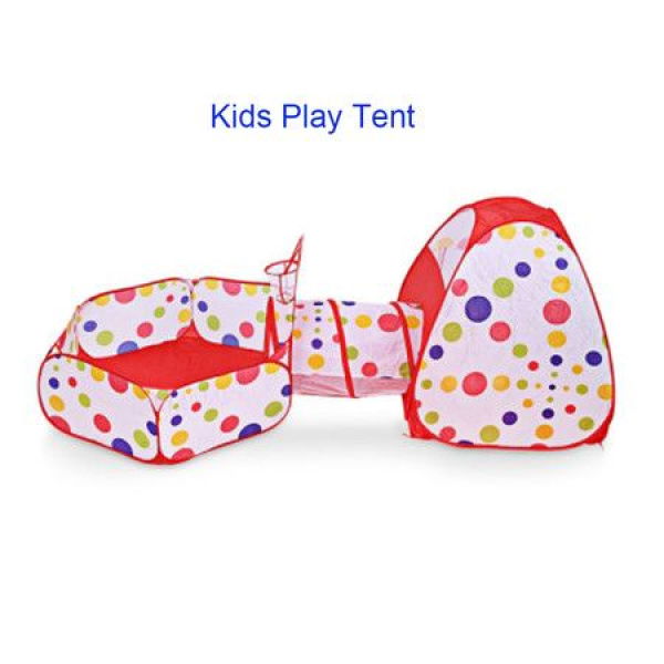 Kids Play Tent 3-in-1 Foldable Crawl Tunnel Combo Playhouse