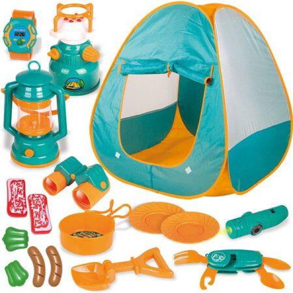 Kids Play TentPop Up Tent With Kids Camping Gear SetOutdoor Toys Camping Tools Set For Kids
