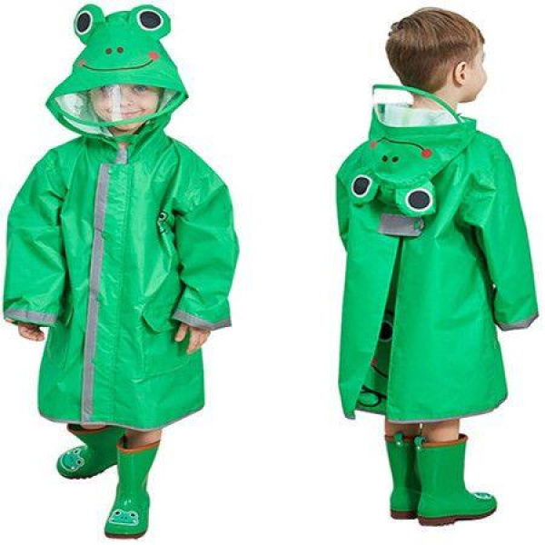 Kids Rain Wear3D Cartoon Children Toddler Raincoat Jacket Poncho For Boy Girl