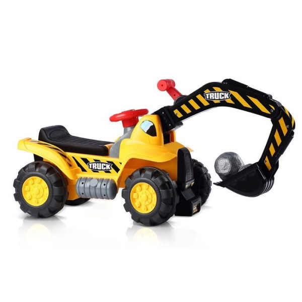 Kids Ride-On Digger Excavator Car With Safety Helmet - Great Gift Idea.