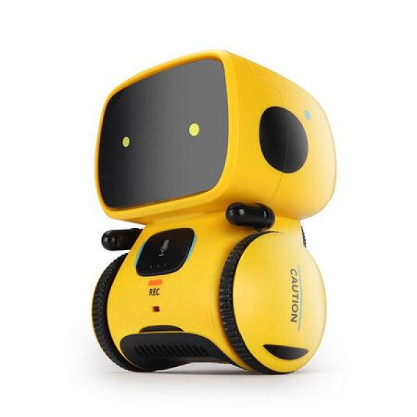 Kids Robot Toy Smart Talking Robots Intelligent With Voice-Controlled Touch Sensor Singing Dancing Gift For Age 3+ (Yellow)