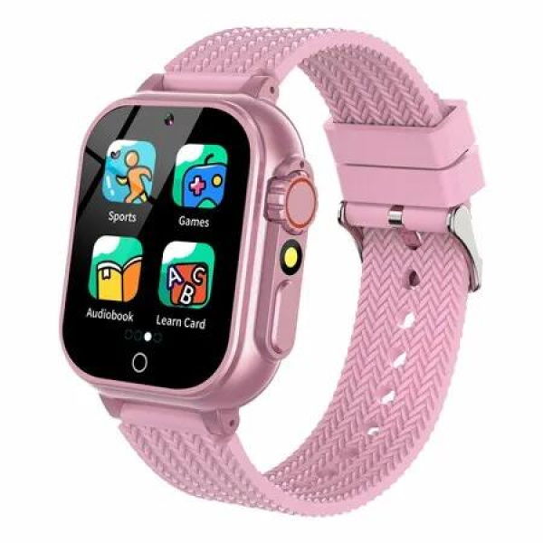 Kids Smart Watch Gift for Girls Age 3+,HD Touch Screen Girls Watch with 32 Puzzle Games,Camera Music Player Learn Card Pedometer Educational Toys Birthday Gifts,Pink