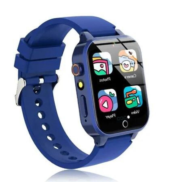 Kids Smart Watch Toy with 26 Puzzle Games, Touch Screen, HD Camera, Alarm Clock, Perfect Birthday Gift (Blue)