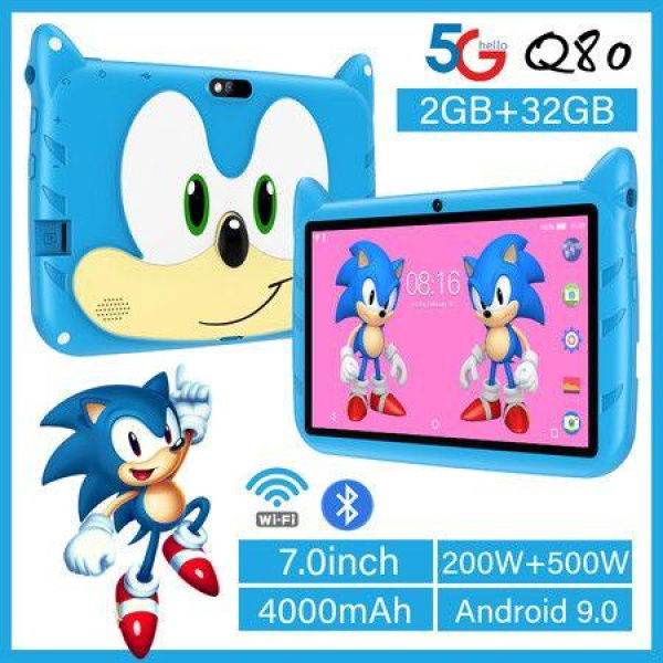 Kids Tablet 7inch Android Learning Tablet for Kids 2GB 32GB Toddler Tablet Students Educational Gift HD Color Blue