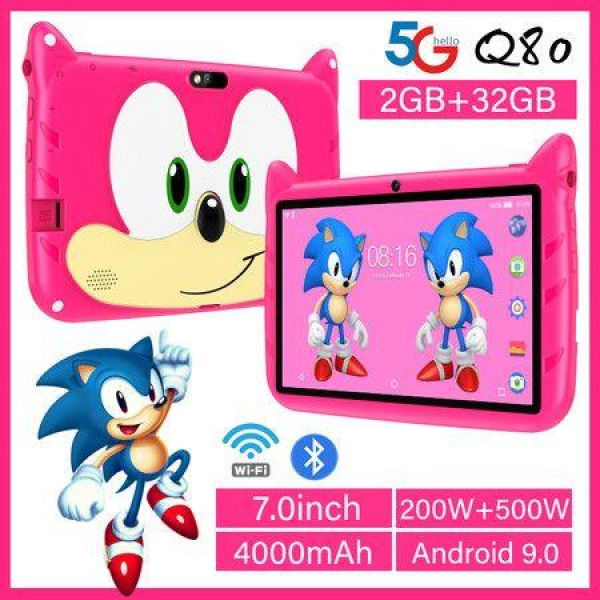 Kids Tablet 7inch Android Learning Tablet for Kids 2GB 32GB Toddler Tablet Students Educational Gift HD Color Pink