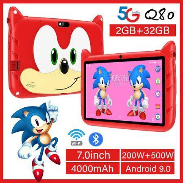 Kids Tablet 7inch Android Learning Tablet for Kids 2GB 32GB Toddler Tablet Students Educational Gift HD Color Red