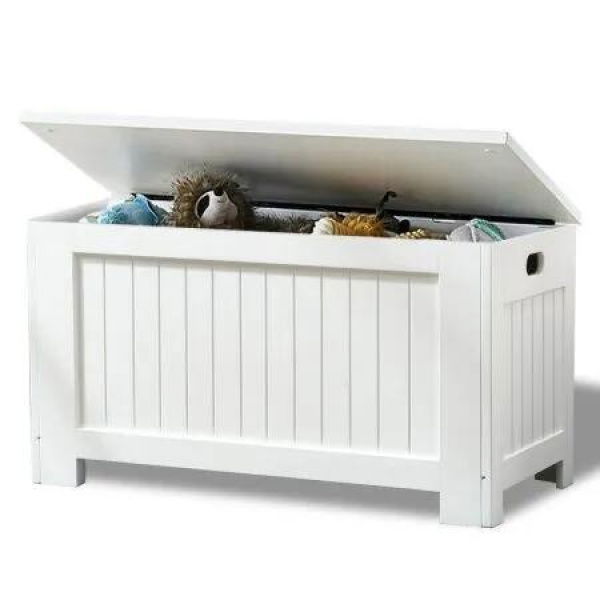 Kids Toy Box Storage Chest Cabinet White