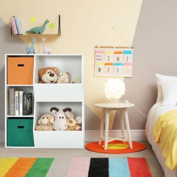 Kids Toy Storage With 2 Baskets For Kids Room