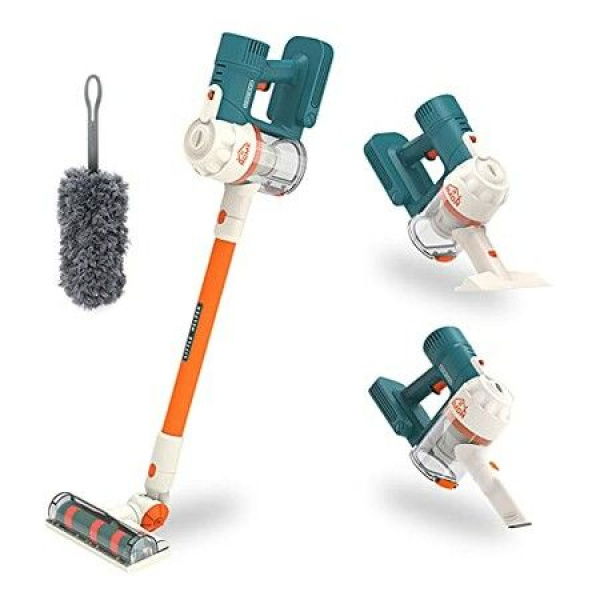 Kids Vacuum Cleaner For Toddlers Cordless Vacuum Toy Housekeeping Cleaning Set Includes 3 Different Nozzle Duster Pretend Play Household