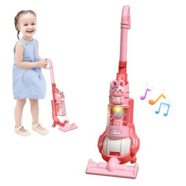 Kids Vacuum Toy with Real Suction Power, Real Function, Bright Light & Realistic Sounds