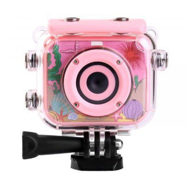 Kids Waterproof Camera Kids Camera For Ages 3+ Camera For Kids Allows Underwater Use - Camcorder 1.77 Inch Screen (Pink)