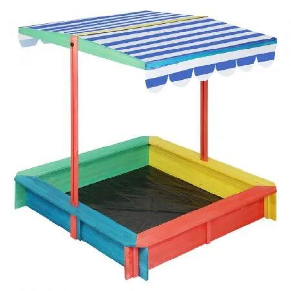 Kids Wooden Sandbox 120X120CM