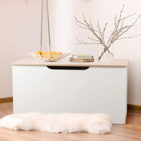 Kids Wooden Toys Clothes Storage Chest Box With Safety Hinge Max 100kg Load 80x40x40cm.