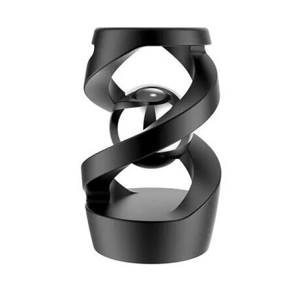 Kinetic Optical Illusion Toys, Kinetic Desktop Fidget Spinner Toys, Cool Gadget Desk Toy Fidget Toys Gift, Relieve Stress Anxiety (Black+Silver Bead)