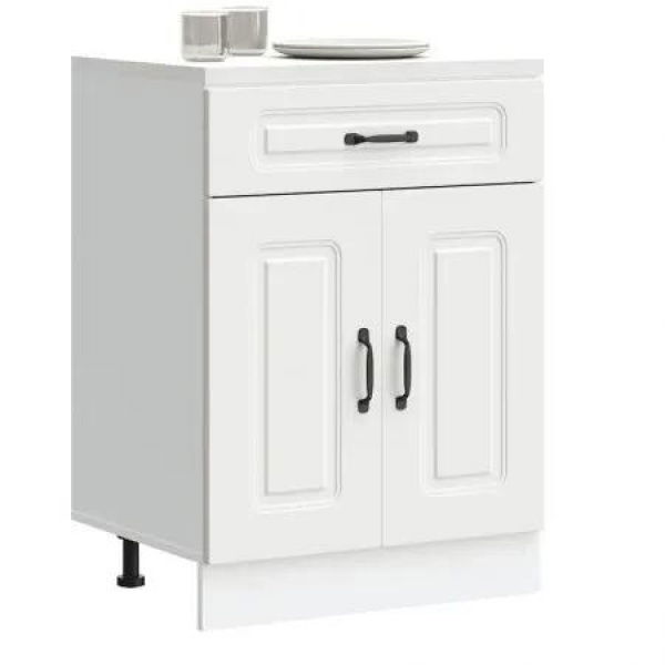 Kitchen Base Cabinet Kalmar White Engineered Wood