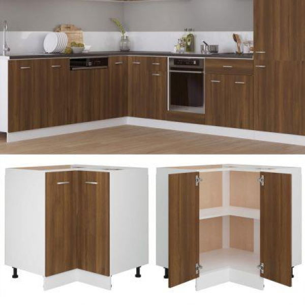 Kitchen Cabinet Brown Oak 75.5x75.5x80.5 Cm Engineered Wood.