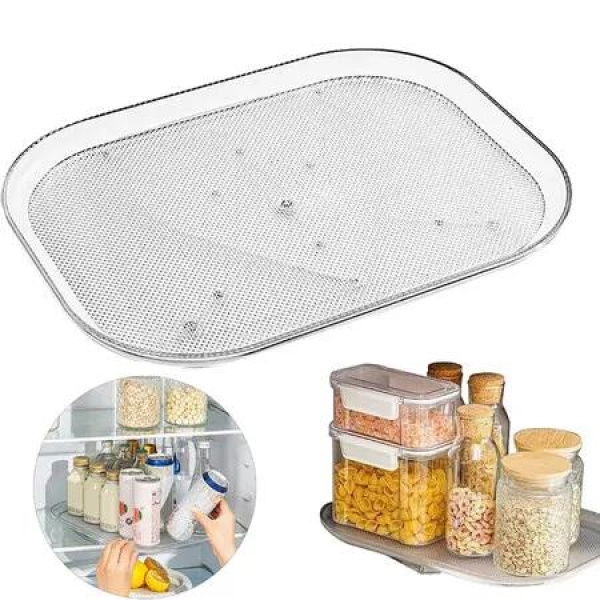 Kitchen Storage Rack,Turntable Organizer For Refrigerator 360 Degree Rotatable Storage Tray For Cabinet, Table, Pantry, Kitchen