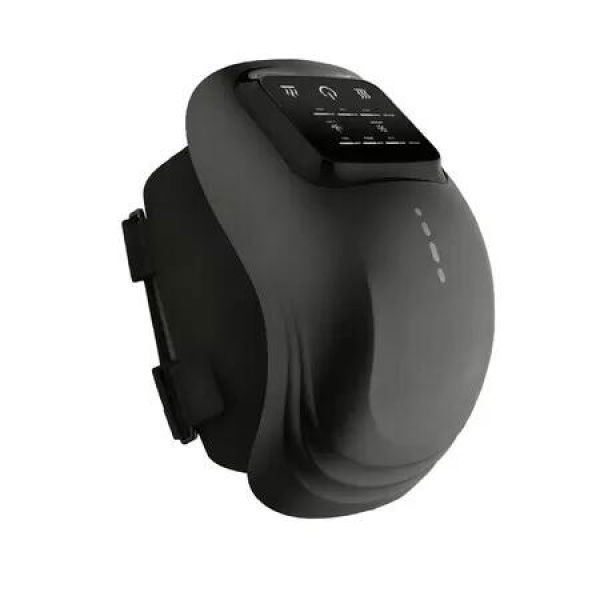 Knee Massager Smart with Heat,3 Vibration Modes and 3 Heating Levels,LED Vitality Joints Knee Massager,Gifts for Grandma & Grandpa,Black