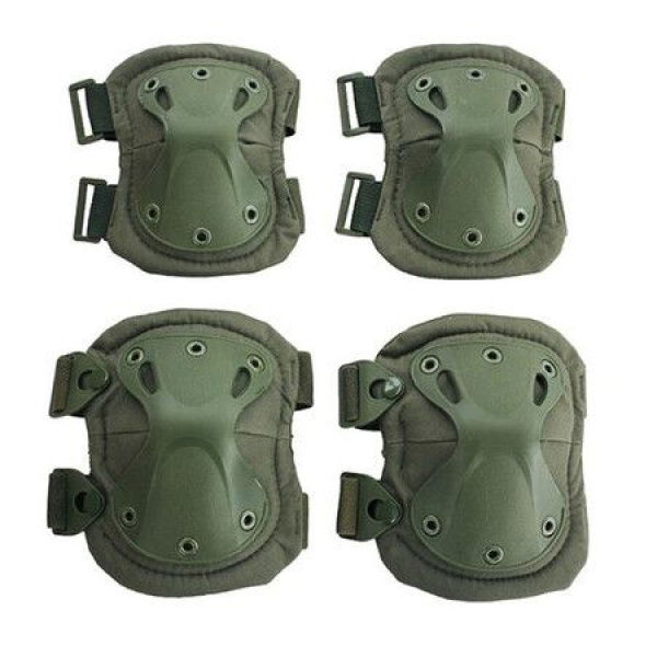 Knee Pads Army Wargame Battle Elbow Pads Protective Equipment Kneepads Outdoor Sports Accessories Color Green