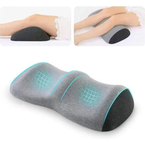Knee Pillow Ankle and Knee Support Leg Elevation Back Lumbar Neck Relief Premium Quality Memory Foam Bolster Pillow for Legs