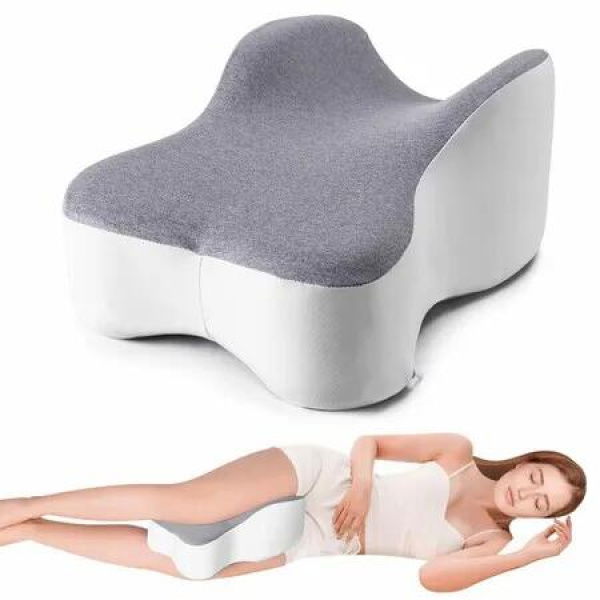 Knee Pillow for Side Sleeper Fully Support Thighs and Knees for Required Knee Separation- Leg Pillow for Side Sleeping Between Legs Aligns Spine-