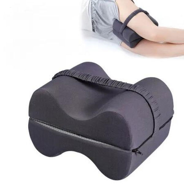 Knee Pillow for Side Sleepers Foldable 2-in-1 Design, Memory Leg Pillow for Side Sleeping, Support Pillow for Relax Sciatica Hip Pregnancy (Grey)