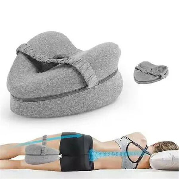 Knee Pillow for Side Sleepers,Leg Pillows for Sleeping, Knee Cushion for Sleeping,Suitable for Relieving Leg-Grey