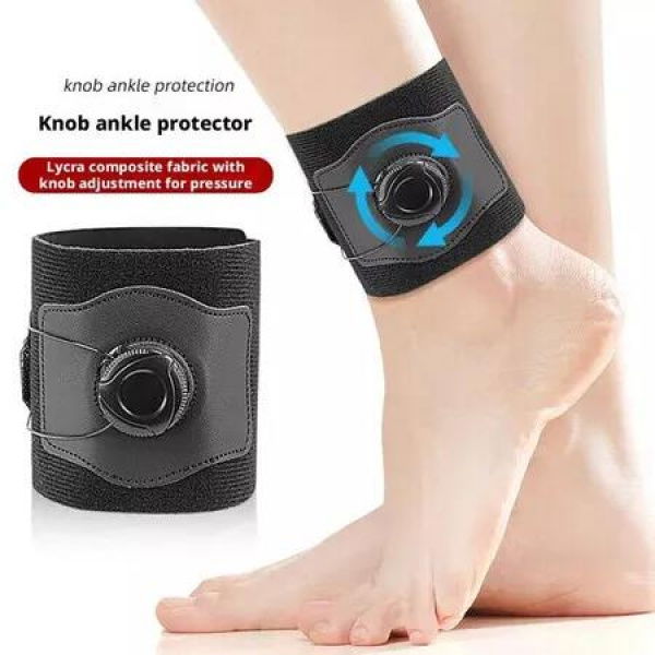 Knob Adjustable Ankle Brace Compression Strap Support Stabiliser For Sports Recovery Injury Prevention