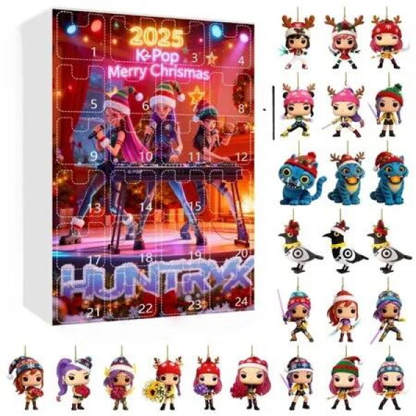 Kpop Demon Advent Calendar 24 Days Countdown Mini Toys Ornaments Gifts Holiday Halloween Christmas Gift Decoration