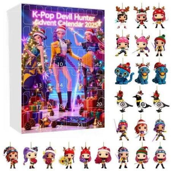 Kpop Demon Advent Calendar 24 Days Countdown Mini Toys Ornaments Gifts Holiday Halloween Christmas Gift Decoration